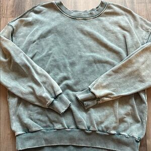 Green crewneck sweatshirt